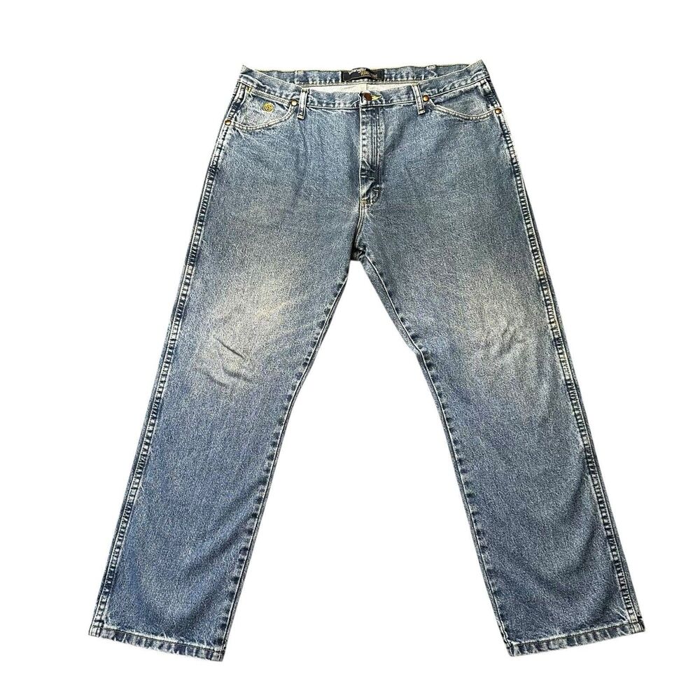 Wrangler Mens 38x30 Blue Denim Cowboy Cut George Strait Jeans Collection Work